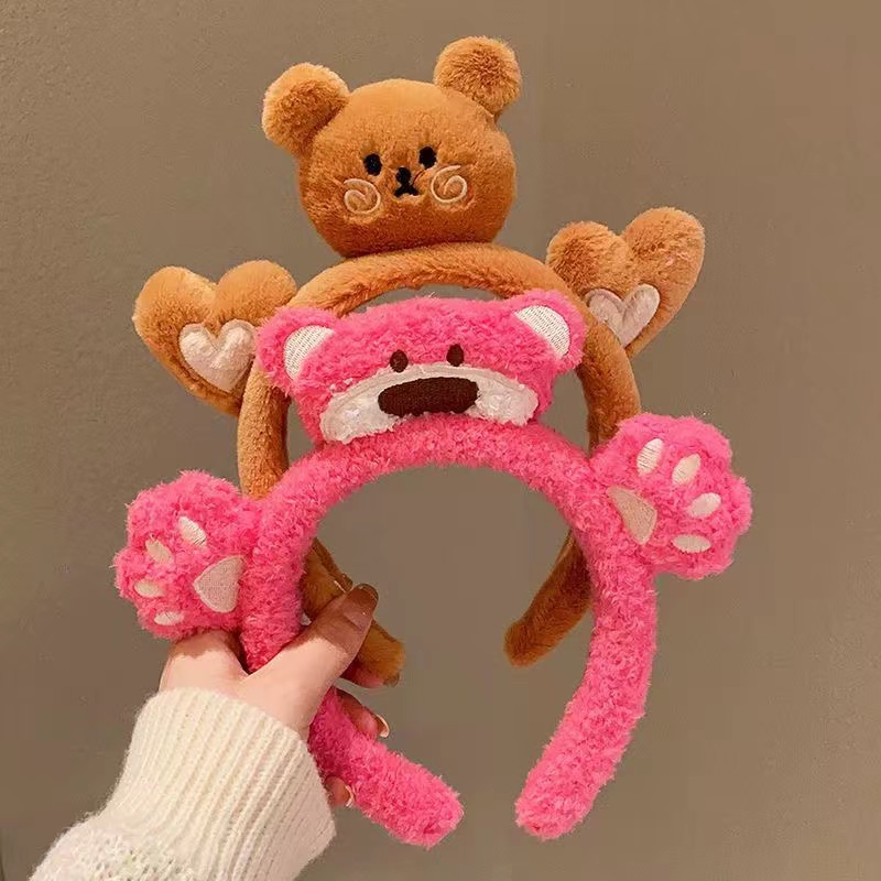 Băng Đô Cài Tóc Hình Thú Hoạt Hình Bằng Nhung Lông Thời Trang - HSU