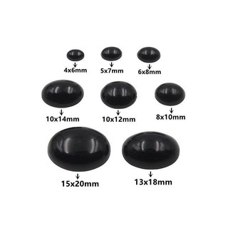 (Gói 10 cái) Mắt thú dán hình Oval nhiều cỡ