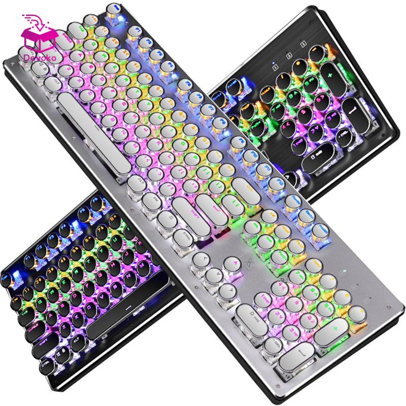 Bộ Bàn Phím Tròn - pbt 108 Phím Cơ Trong Mờ