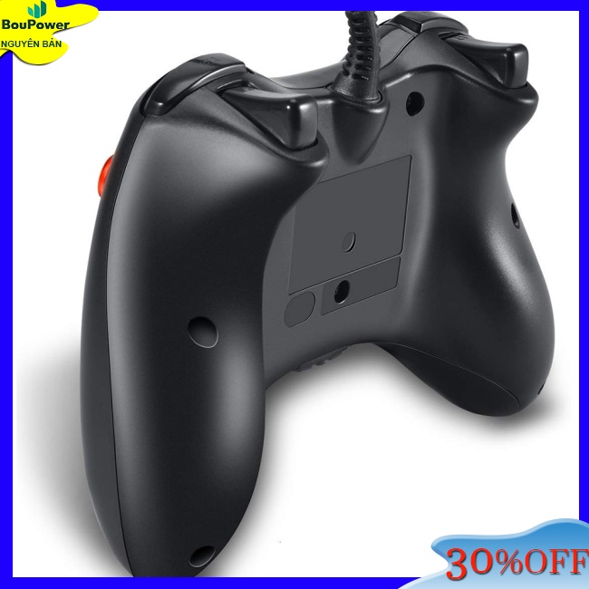 Boupower Tay Cầm Chơi Game xbox 360 Với microsoft slim / windows / pc Màu Trắng Đen