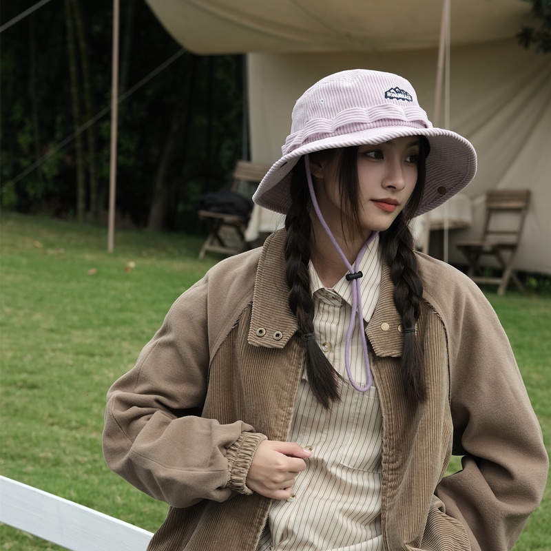 Mũ bucket Nhung Dày Thời Trang Thu Đông Xinh Xắn Cho Nữ