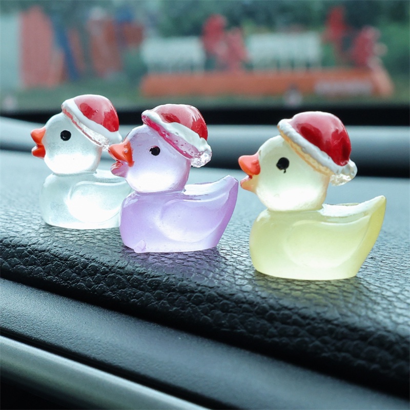 Tượng Vịt Hoạt Hình Phát Sáng Bằng Nhựa resin Trang Trí Sân Vườn