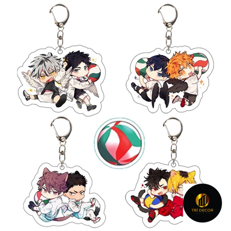 Móc khóa hình nhân vật Haikyuu Kageyama Hinata Kenma Kozume