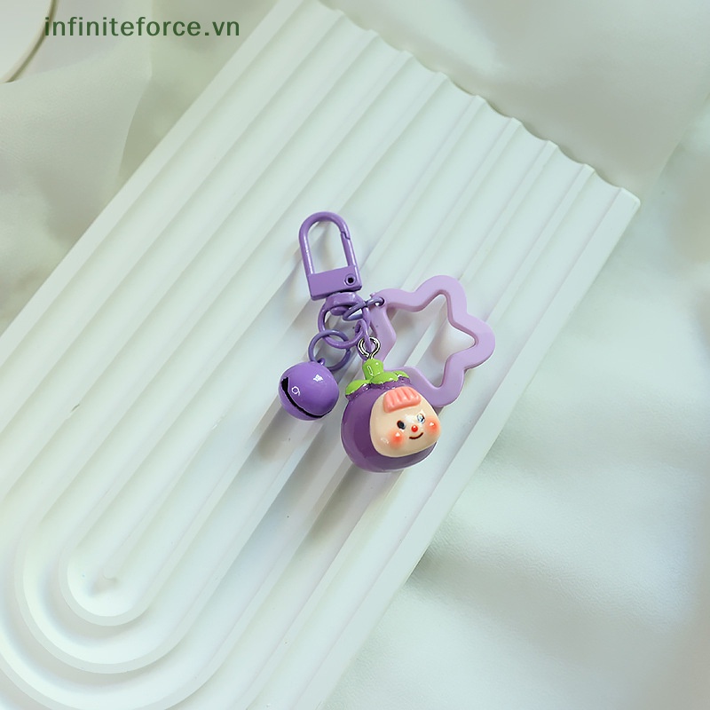 Móc Chìa Khóa resin mini Hình Trái Cây Hoạt Hình Dễ Thương Trang Trí Ba Lô Đi Học Làm Quà Tặng Bạn Bè