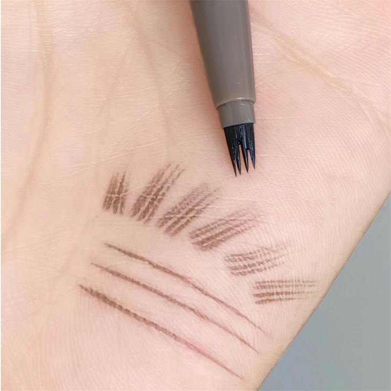 Abpopa Bút Chì Kẻ Lông Mày Mỏng Màu Bạc Hà Ngọt Ngào Với Đầu Chia Không Bị Nhòe