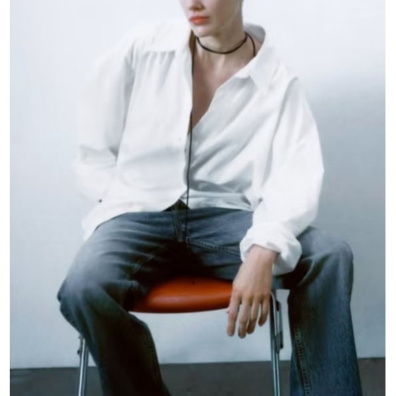 Zara Áo Sơ Mi Dài Tay Dáng Rộng Thời Trang Mùa Thu Dành Cho Nữ 8372060