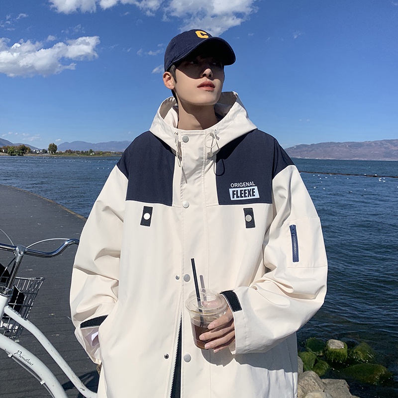 Áo Khoác Thể Thao Dáng Rộng Có Mũ Trùm Cá Tính Theo Phong Cách Xuân Thu 2023 Dành Cho Nam