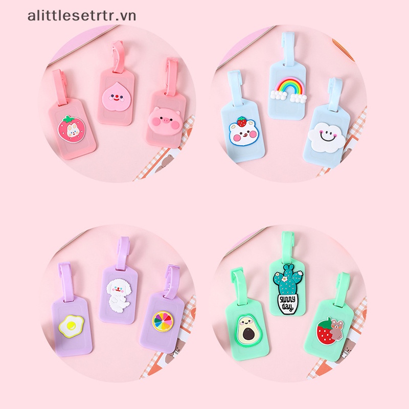 Alittlesetrtr 1 Thẻ Ghi Tên Hành Lý Bằng Nhựa pvc Chống Thấm Nước Họa Tiết Hoạt Hình Sáng Tạo Cho Nam Và Nữ vn