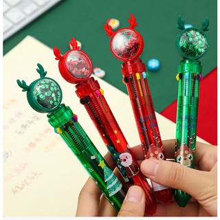 Bút bi 10 màu sắc tùy chọn phong cách giáng sinh