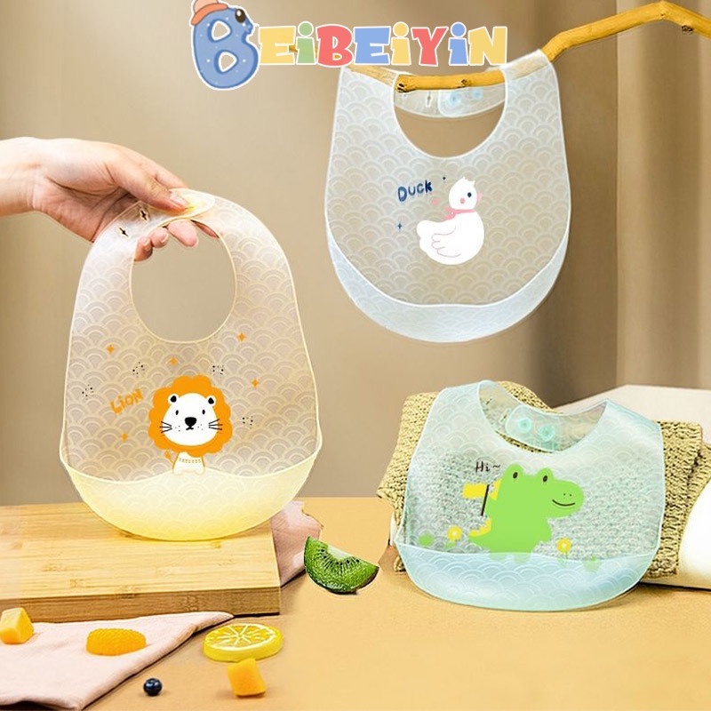Yếm Ăn Bằng Silicon Siêu Nhẹ Chống Thấm Nước Siêu Mềm Cho Bé