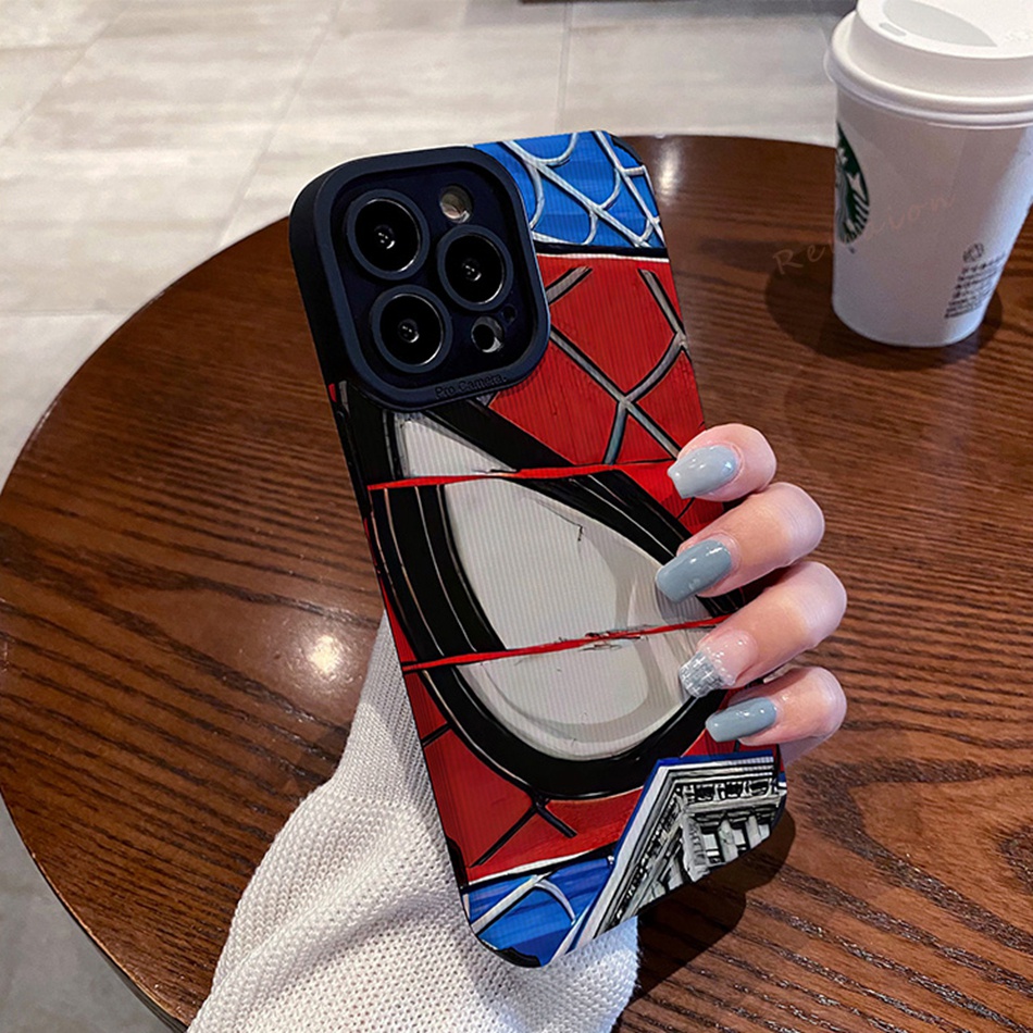 Bao Da Điện Thoại Họa Tiết spider man luffy Cho iphone 15 11 12 13 14 pro max 11pro 13pro 7 8 plus x xr xs max se 2020 Ốp