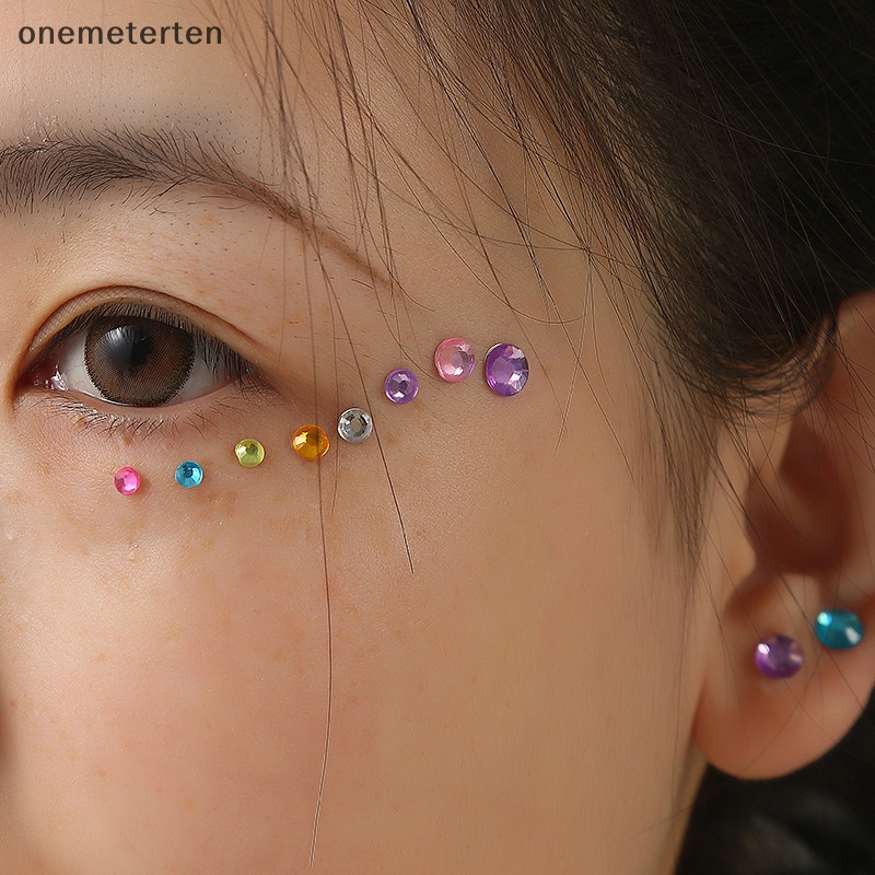 Rten Nhãn Dán Trang Trí Mặt / Mắt Tạm Thời Đính Đá Giả Kim Cương Dễ Thương Chống Nước Cho Bé Gái