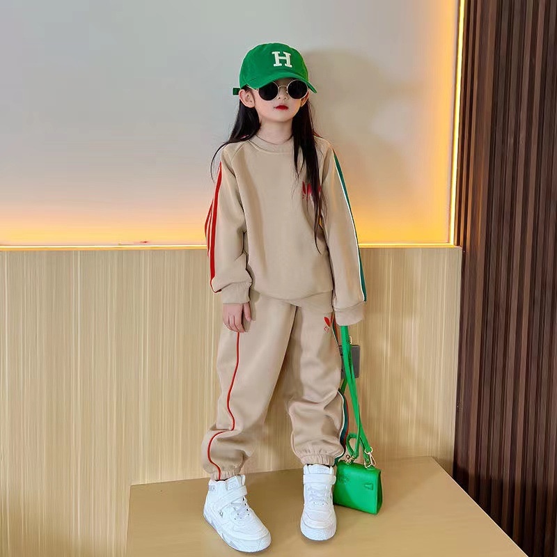 Bộ Đồ Thời Trang Xuân Thu Hai Món Phong Cách Hàn Quốc Cho Bé Gái 120-170cm