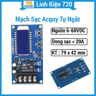 Mạch sạc acquy tự ngắt bảo vệ quá tải hẹn giờ sạc xy-l10a 6vdc-60vdc 10a
