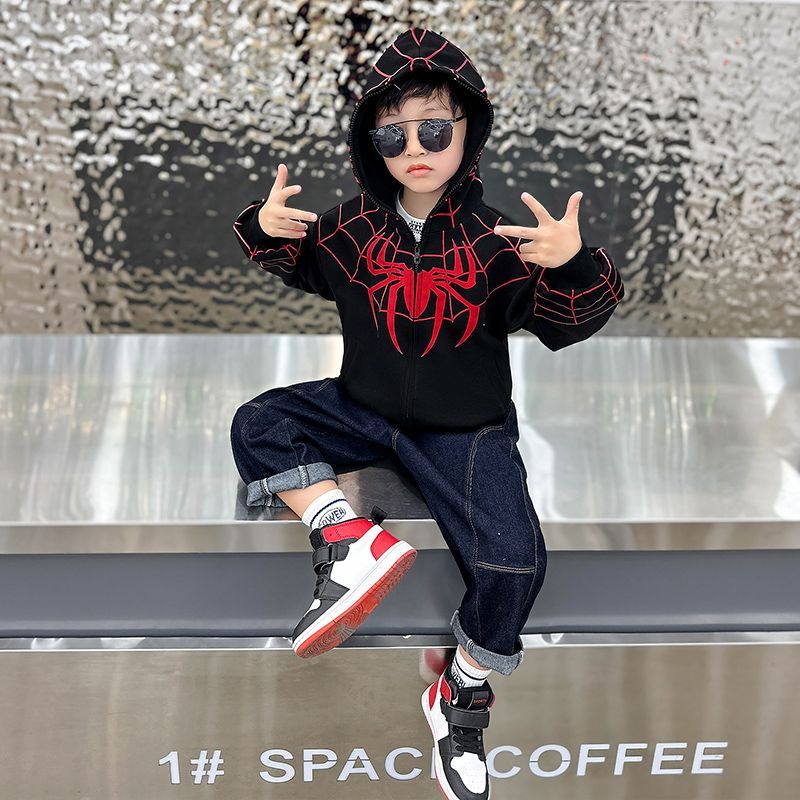 Áo Khoác Hoodie In Hình Người Nhện Thời Trang Mùa Thu 2023 Dành Cho Bé Trai