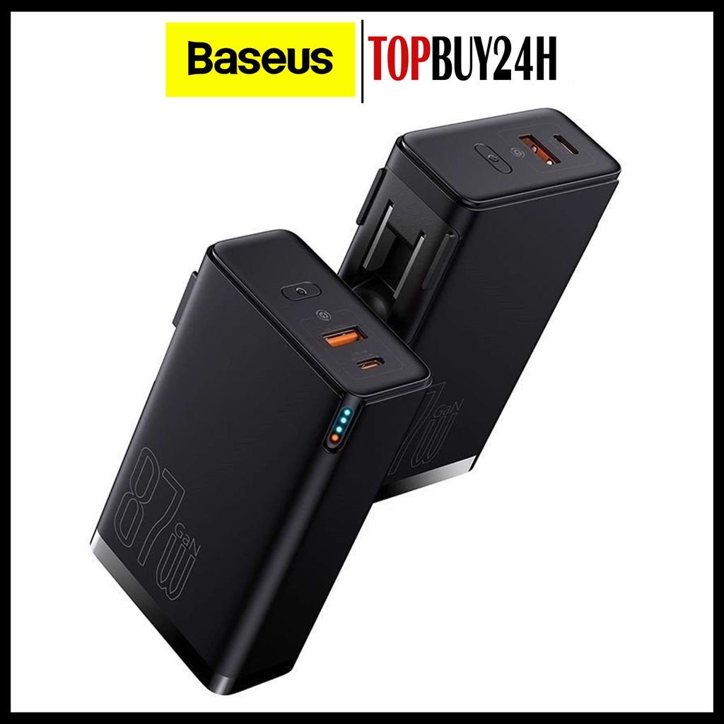 Cốc Sạc Baseus Siêu Nhanh Kiêm Pin Dự Phòng Baseus Power Station 4th Hybrid GaN3 Power Bank Adaptor 10000mAh 87W