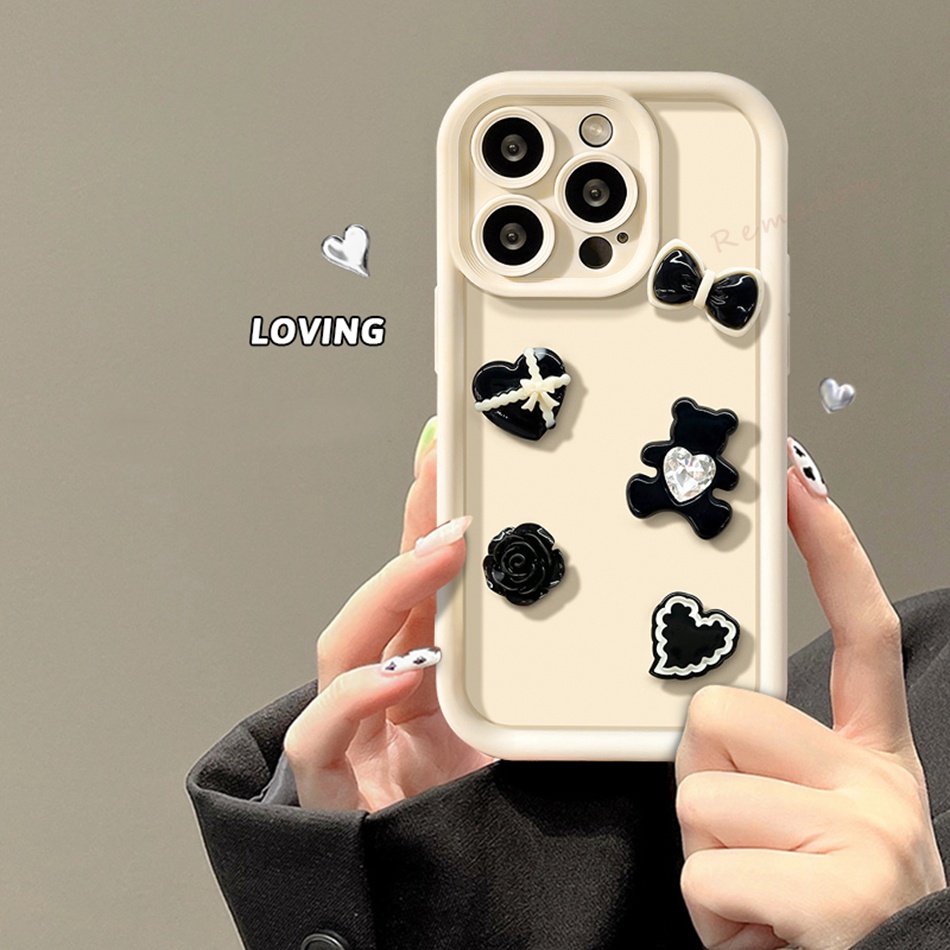 Ốp Điện Thoại Silicon Dẻo Hình Gấu 3d Cho iphone 11 12 13 14 15 pro max plus 11pro 13pro 6 6s 7 8 plus x xr xs max 15pro