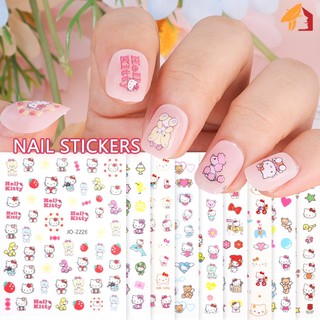 Miếng Dán Trang Trí Móng Tay 3d Hình hello kitty Xinh Xắn