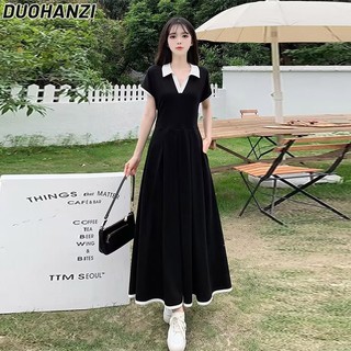DUOHANZI  Đầm Dài Dáng Rộng Phong Cách Hàn Quốc Thời Trang Mùa Hè Hàng Mới Dành Cho Bạn Nữ