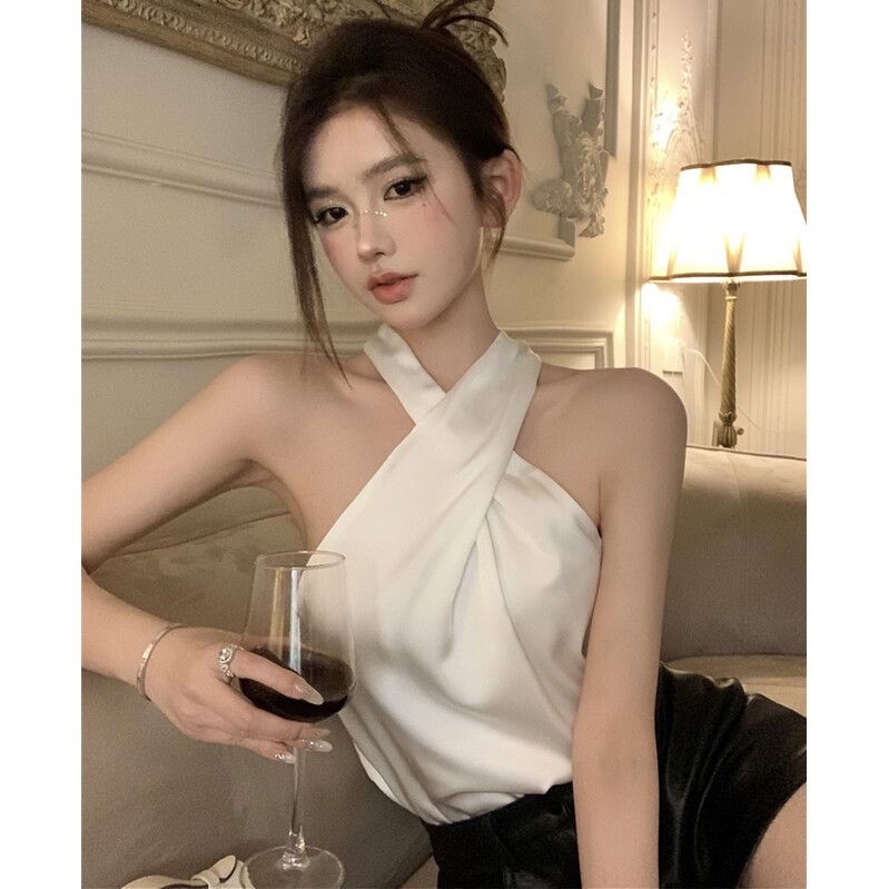 Áo Hai Dây Dáng Ngắn Cỡ Lớn 150kg Phong Cách Mùa Hè Mới Cho Nữ