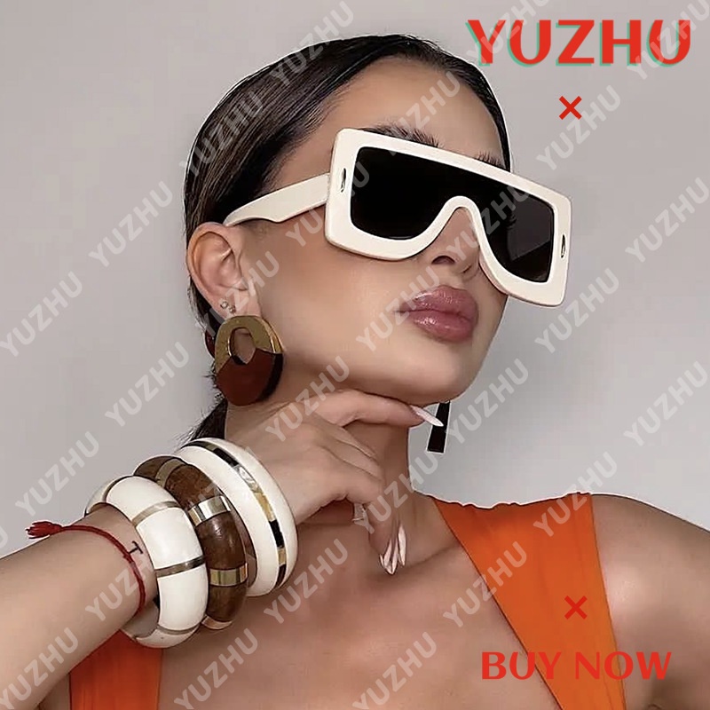 (yuzhu) Kính Râm Oversize Nhiều Màu Sắc Thời Trang Phương Tây Gọng Vuông Trượt Tuyết Ngoài Trời Cá Tính