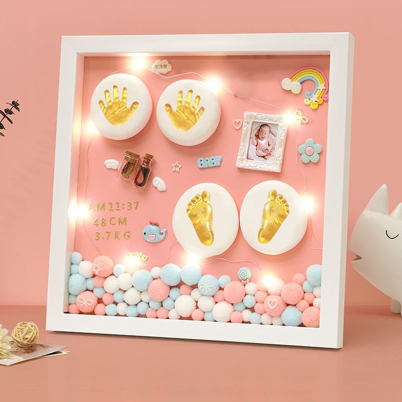 Đệm In Dấu Chân Em Bé Sơ Sinh Một Trăm Ngày In Dấu Tay Bàn Chân Làm Bằng Tay diy Ngày Tháng Tư Xinh Xắn Chất Lượng Cao