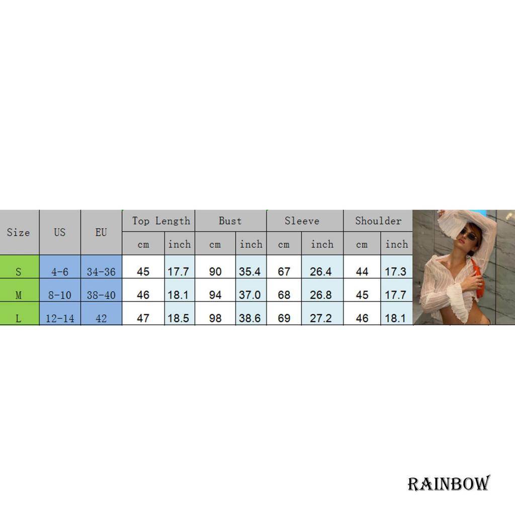 Áo Sơ Mi chiffon Tay Dài Màu Cầu Vồng Thời Trang Cho Nữ