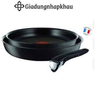 Set 2 chảo chống dính tefal ingenio expertise, size 24/28cm, tay cầm chịu nhiệt, made in france, giadungnhapkhau19