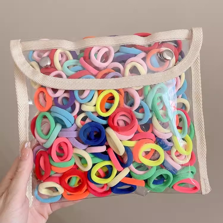 Set 50 Dây Thun Cột Tóc Nhiều Màu Cho Bé Gái