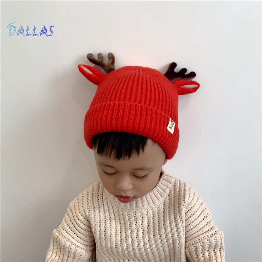 1 set Găng Tay Và Mũ Len Thêu Hình Cây Thông Giáng Sinh Mềm Mại Dày Dặn Ấm Áp Cho Bé