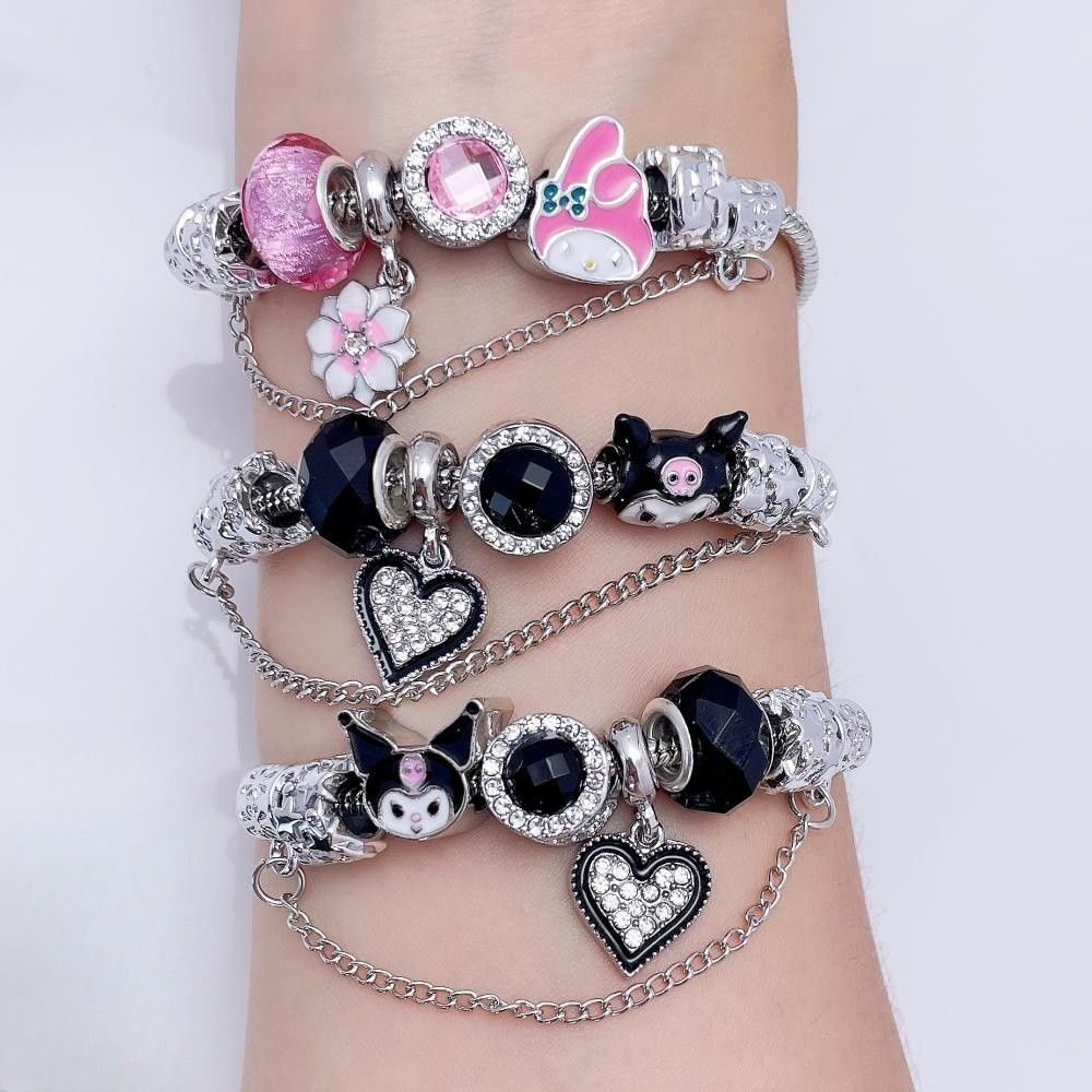 Vòng Tay Nữ Giai Điệu kuromi Màu Hồng