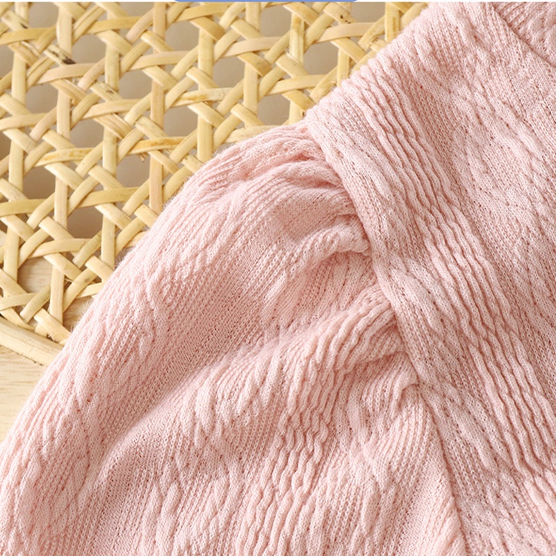 Áo Thun Tay Phồng Dài Cổ Tròn Màu Trơn Thời Trang Xuân Thu Phong Cách Hàn Quốc Cho Bé Gái 3-7 Tuổi