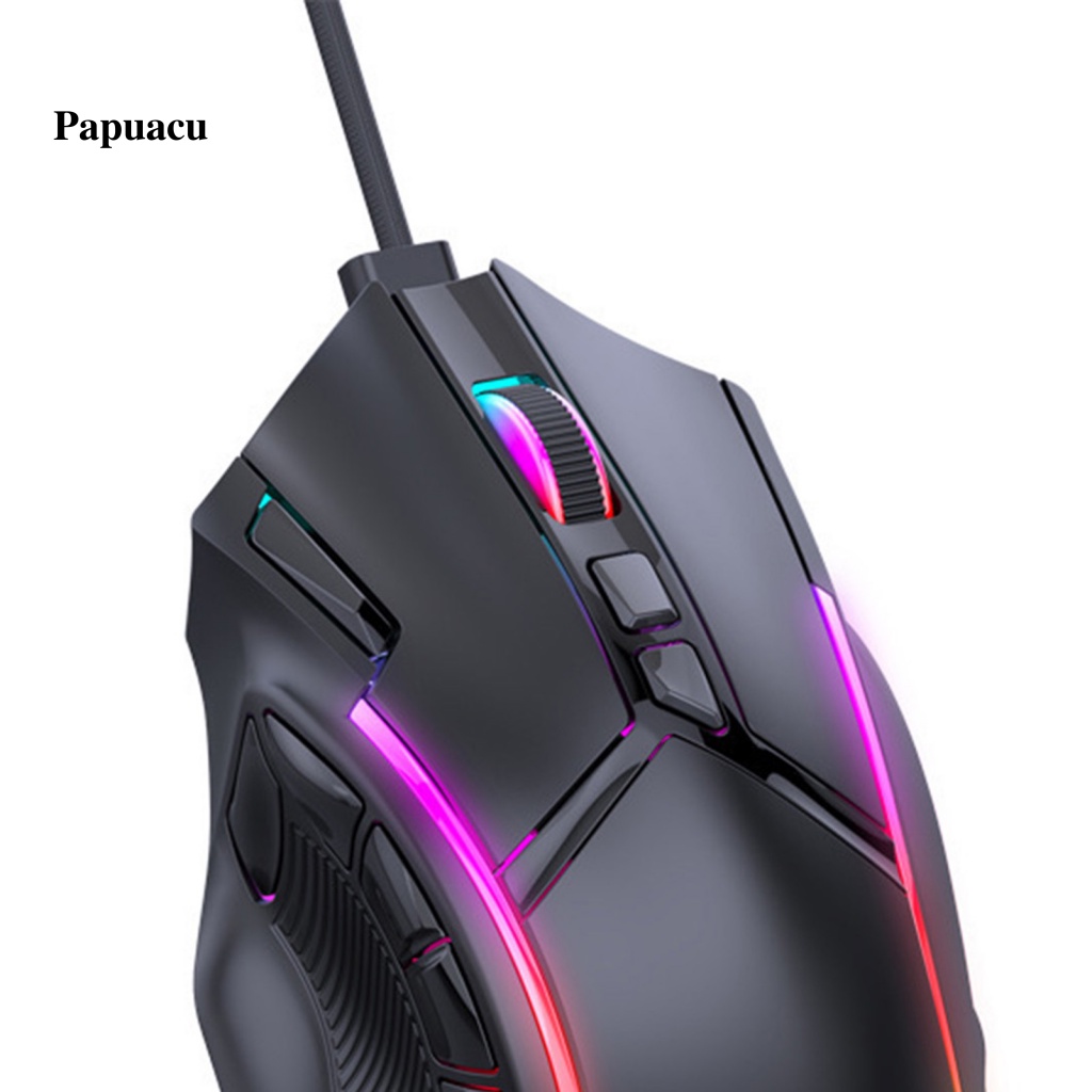 Papuacu Chuột Chơi game 12800dpi 12 Nút 13 Chế Độ Ánh Sáng rgb-Màu six-Li