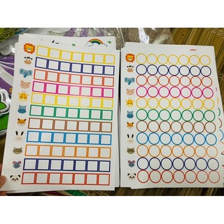 Phiếu dán stickers (2 mặt) khen thưởng