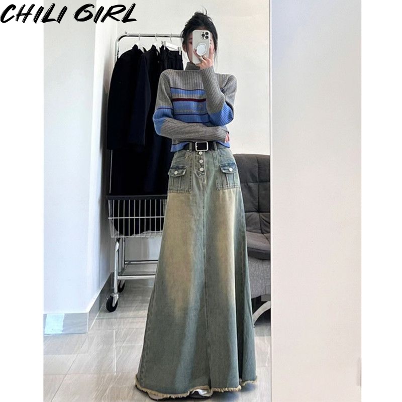 CHILI GIRL váy Chân váy thời trang váy nữ Fashion Thời trang INS Vintage WWY23934QC38Z230923