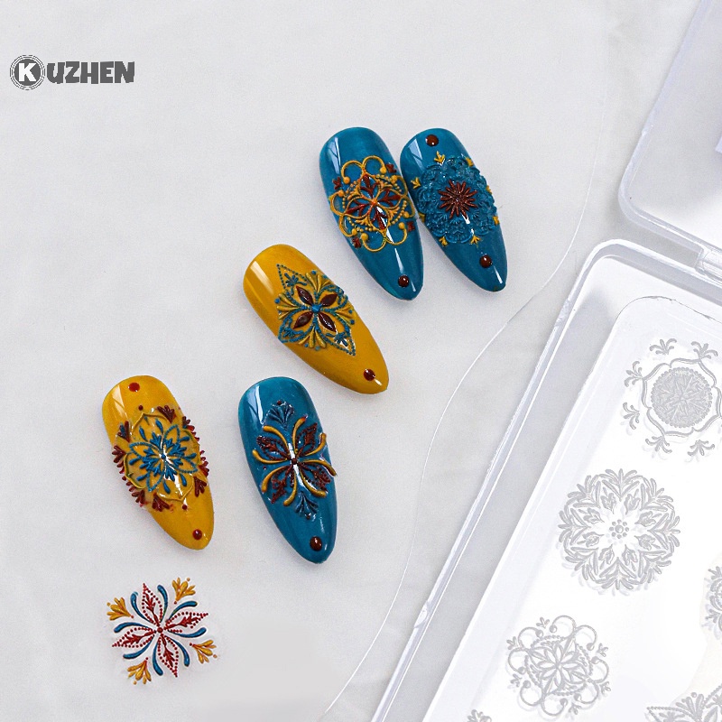 1 Khuôn silicone Tạo Hình Bông Tuyết Trang Trí Móng Tay 3d diy