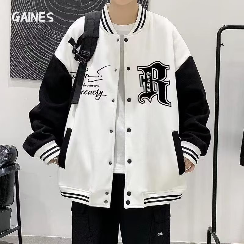 Gaines Áo khoác nam và nữ chất lượng cao áo_khoác Zip rộng thoải mái 2023 NEW MJK23936XU 39Z230925