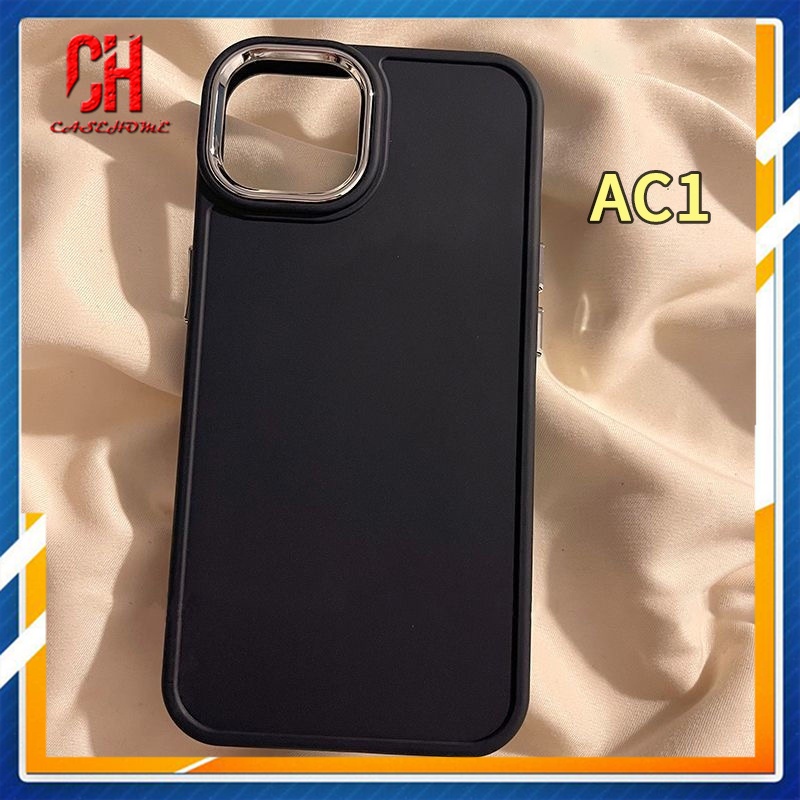 Ốp Điện Thoại Nhám Viền Kim Loại Cho iphone 12 11 13 14 15 6 7 6s 8 x xr xs max plus pro 7plus 8plus 14plus 15plus xsmax se 2020