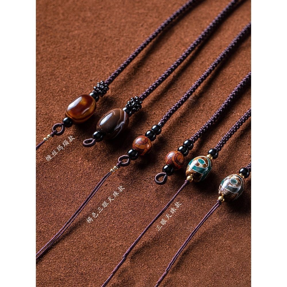 Dây Đeo Chuỗi Hạt 9.26 Hai Đầu dzi Phong Cách Tây Tạng Cho Nam Và Nữ