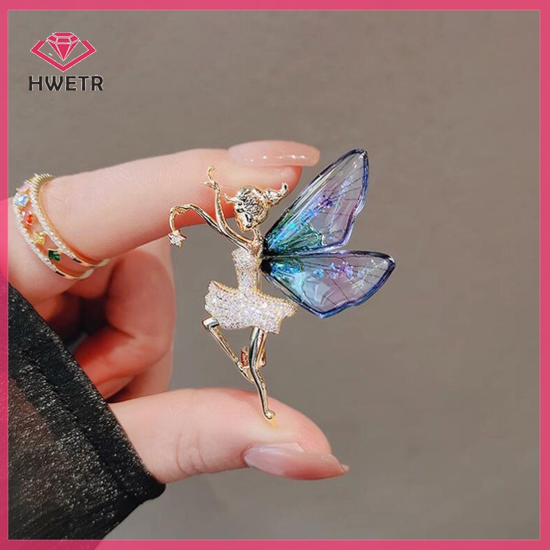 Hwetr Ghim Cài Áo Hình Cánh Thiên Thần Dùng Nhảy Múa Cao Cấp Sáng Tạo Cho Nữ Mới