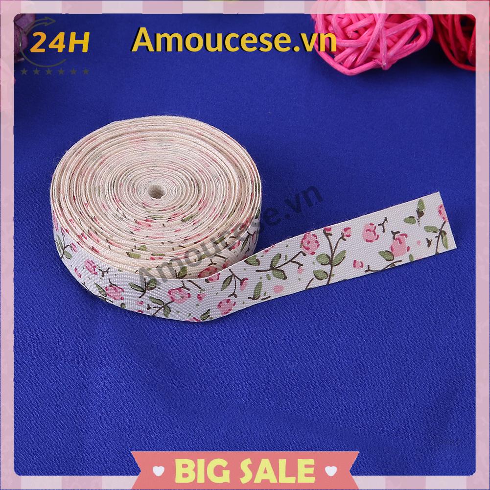 Cuộn Dây Ruy Băng In Hoa 5 yard Phụ Kiện May Vá Thủ Công diy