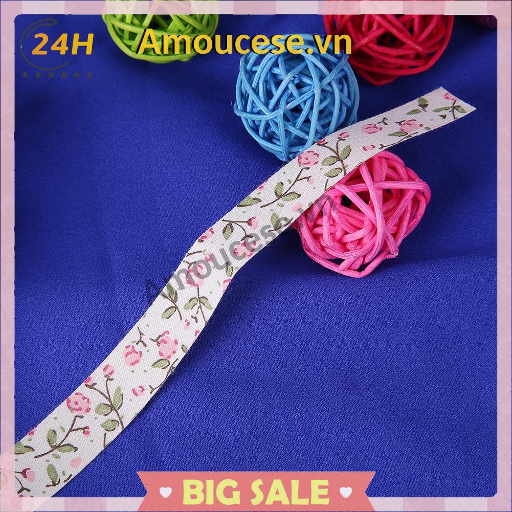 Cuộn Dây Ruy Băng In Hoa 5 yard Phụ Kiện May Vá Thủ Công diy
