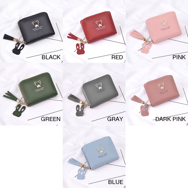 Ví ngắn YANNIAO mini có khóa kéo thời trang cho nữ