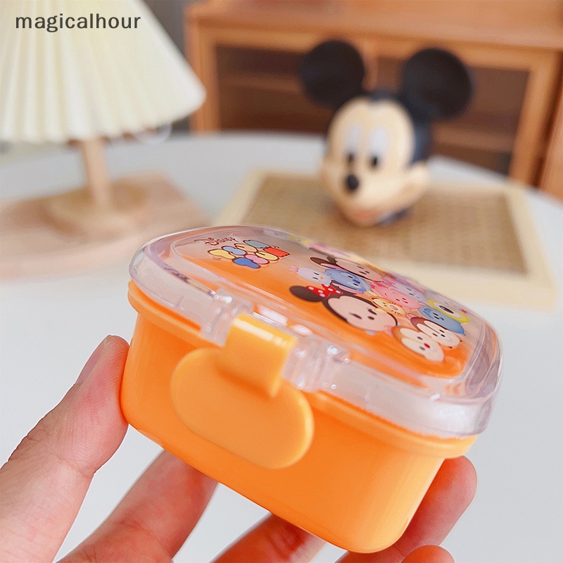 Magicalhour ^ ^ Hộp cơm Bằng Nhựa Họa Tiết Hoạt Hình Dễ Thương Có Khóa Bảo Quản Thức Ăn Tươi Mới Cho Bé Gái * Đồ Ăn Gia Đình