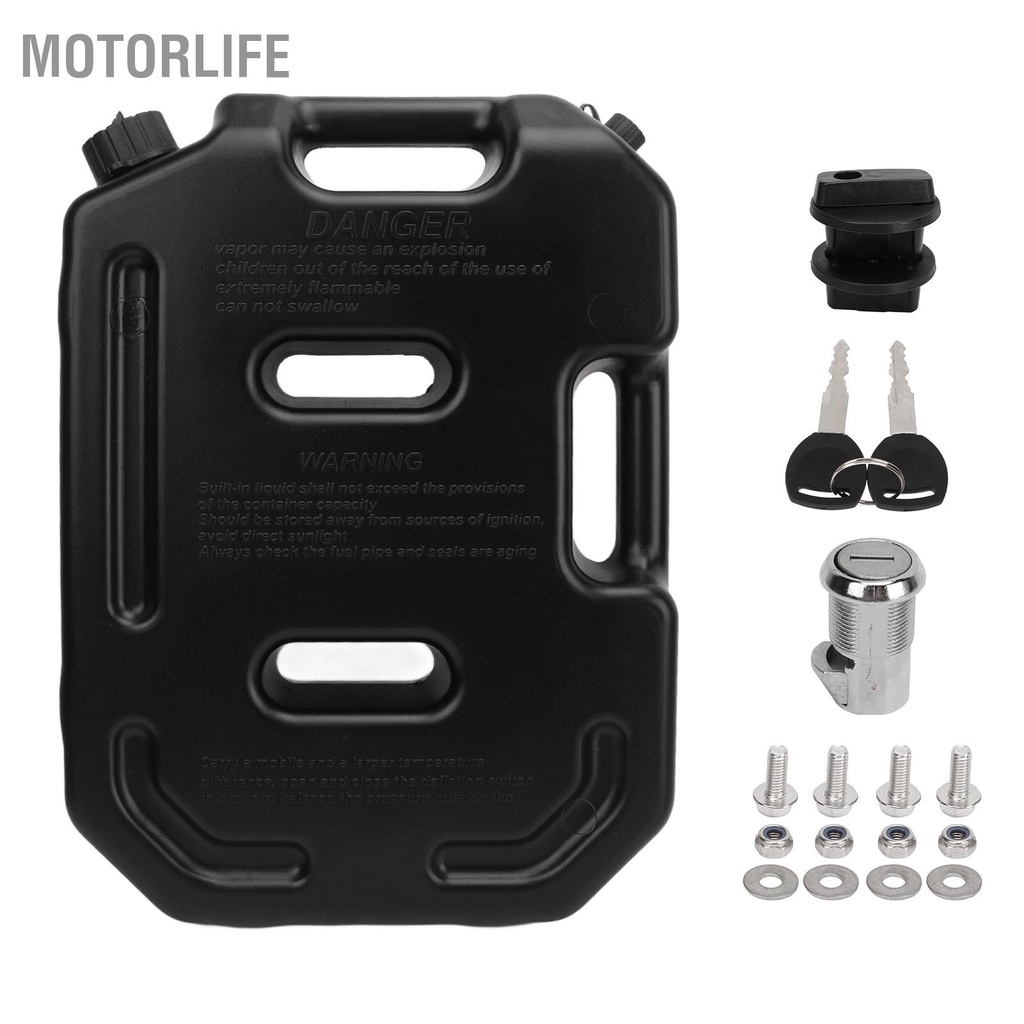 Motorlife 10L Dầu Nhiên Liệu Bình Chứa Chống Sốc Dự Phòng Khẩn Cấp Xăng Khí Có Thể Đa Năng Cho Xe Máy Off Road SUV ATV