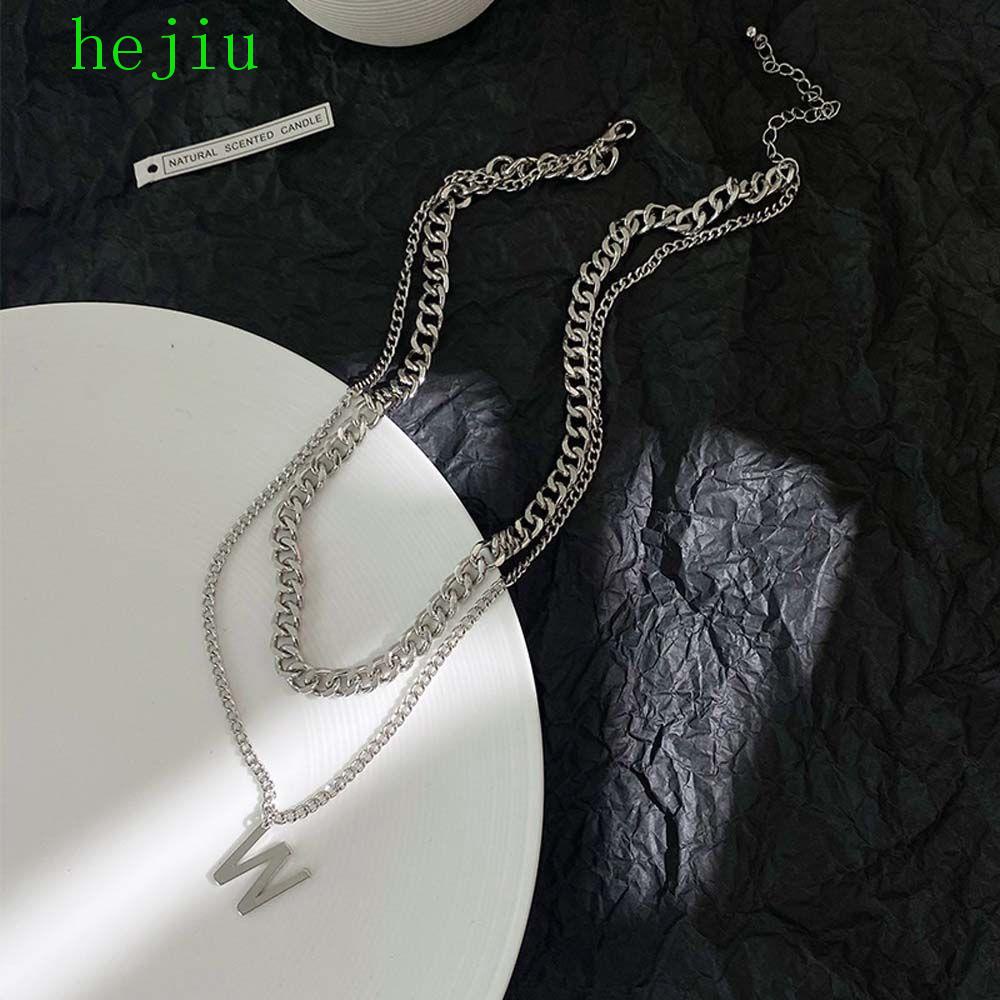 Hejiu Vòng cổ Hai Lớp Thiết Kế Đơn Giản Phong Cách Hàn Quốc Cho Nam Và Nữ