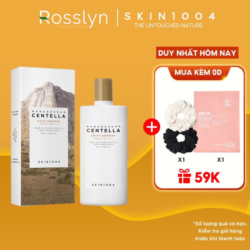 Kem Chống Nắng Kiềm Dầu Nâng Tông SKIN1004 Air-Fit SunCream Plus SPF50+ PA++++ 50ml Rosslyn SK000007