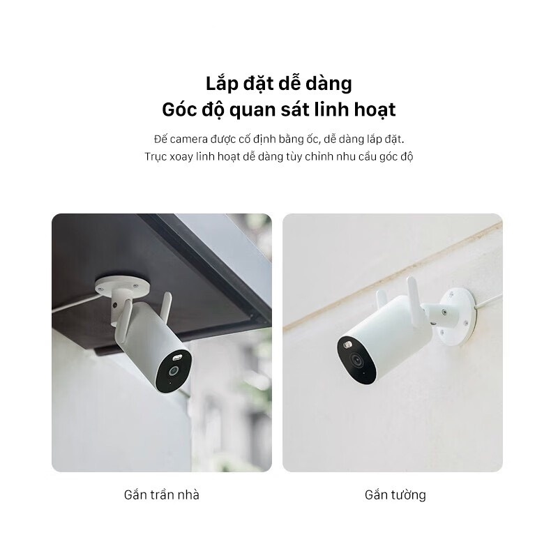 Camera giám sát WiFi Xiaomi AW300 2K Quốc Tế 2304x1296 IP66 Tích hợp AI -Có màu ban đêm - Minh Tín Shop