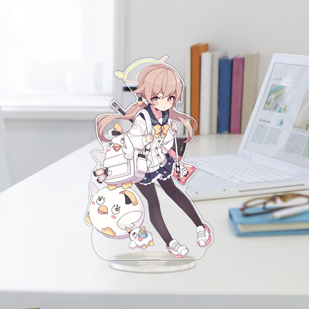 Standee mica Ani Decor siêu bền đẹp in hình các nhân vật anime trong Blue Archive 4 decor bàn làm việc góc học tập