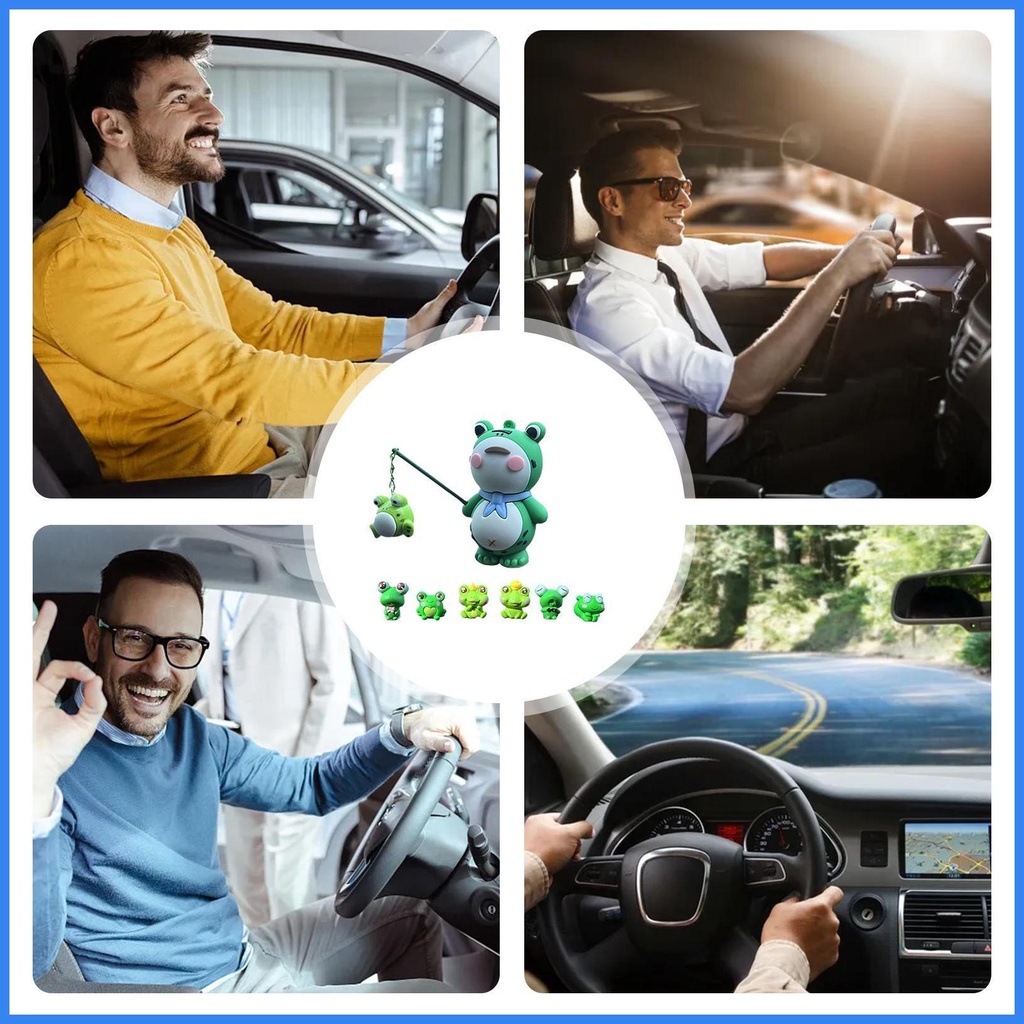 Ếch Trang Trí Bảng Điều Khiển Xe Hơi Vui Nhộn